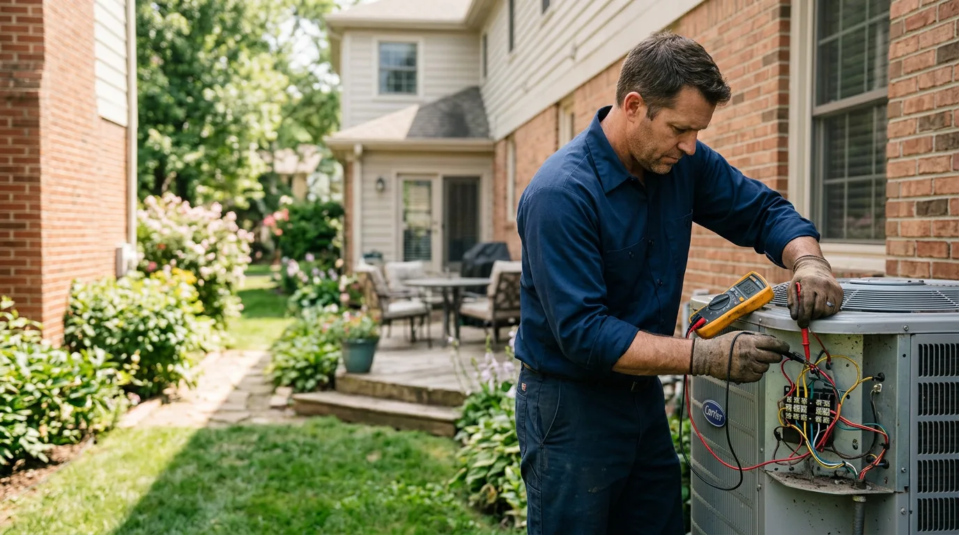 HVAC technician working near Elkhart, KS